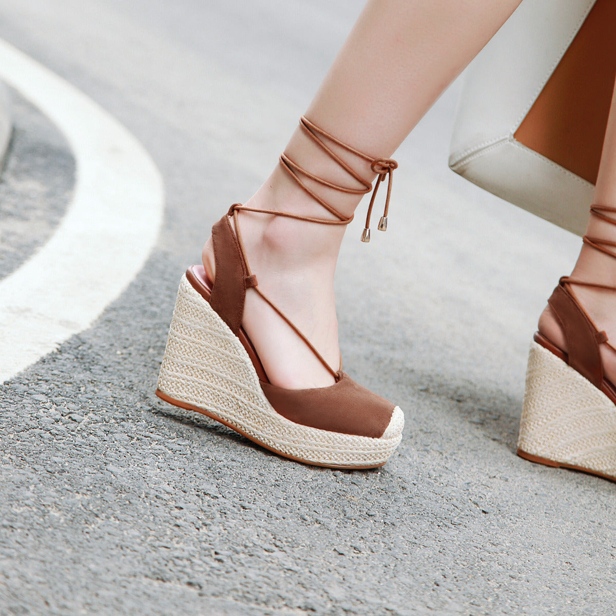 Women's Cross-strap Hollow Wedges Sandals