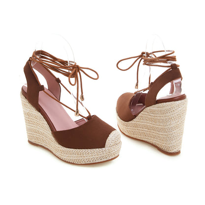 Women's Cross-strap Hollow Wedges Sandals