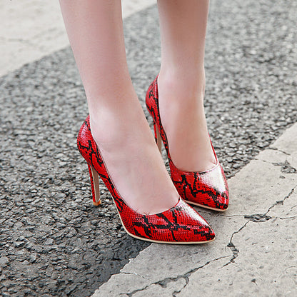 Pointed Toe Super-high-heeled Shallow-mouthed Women Pumps Stiletto Heel Shoes