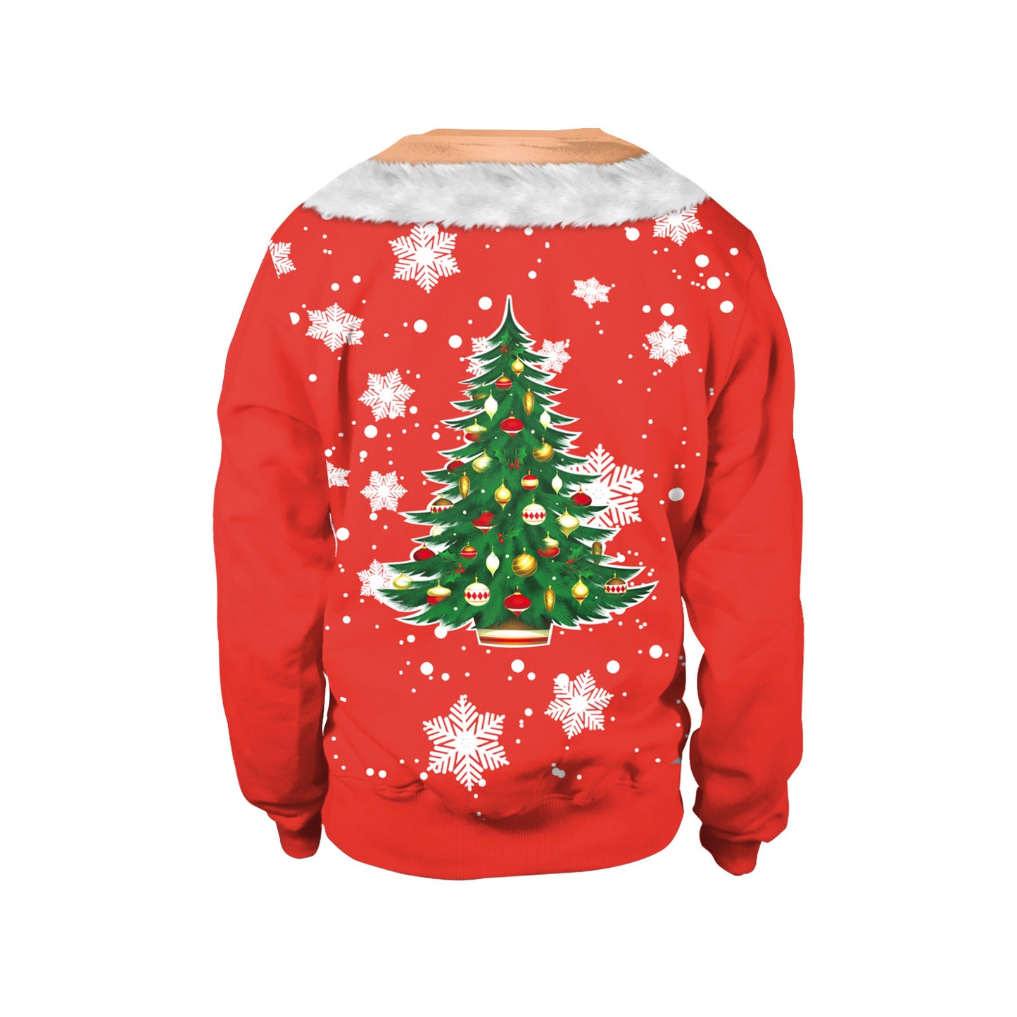 Couple Christmas Spoof Printed Round Neck Sweatshirt