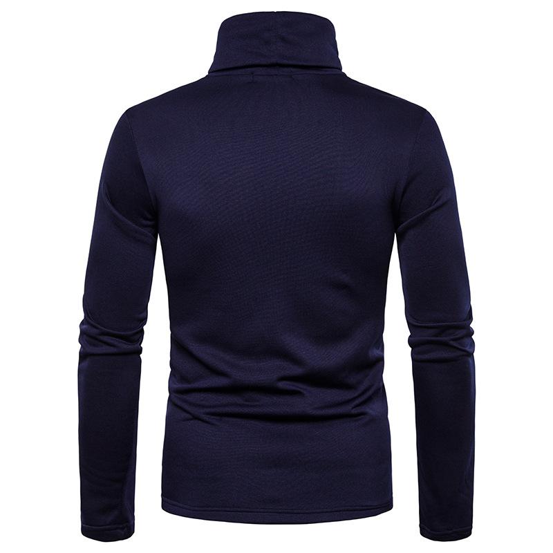 Men's Plus Size Fleece Turtle Neck Long Sleeves T-shirt