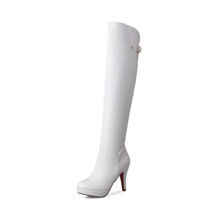 Women High Heels Platform Knee High Boots