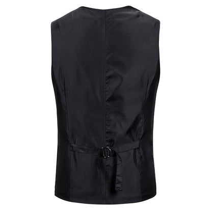 Men's Woollen Single Breasted Tough Guy Suit Vest