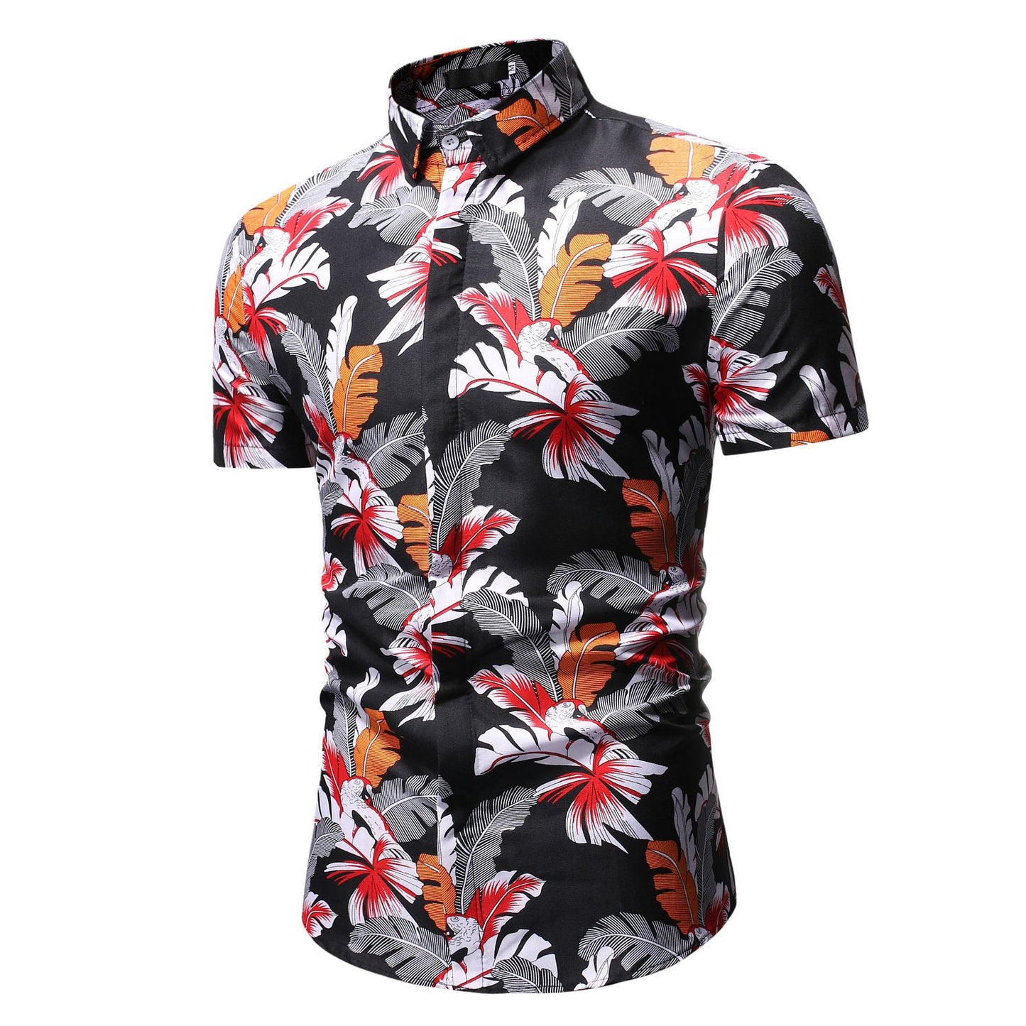 Men's Prints Lapels Short Sleeves Shirts