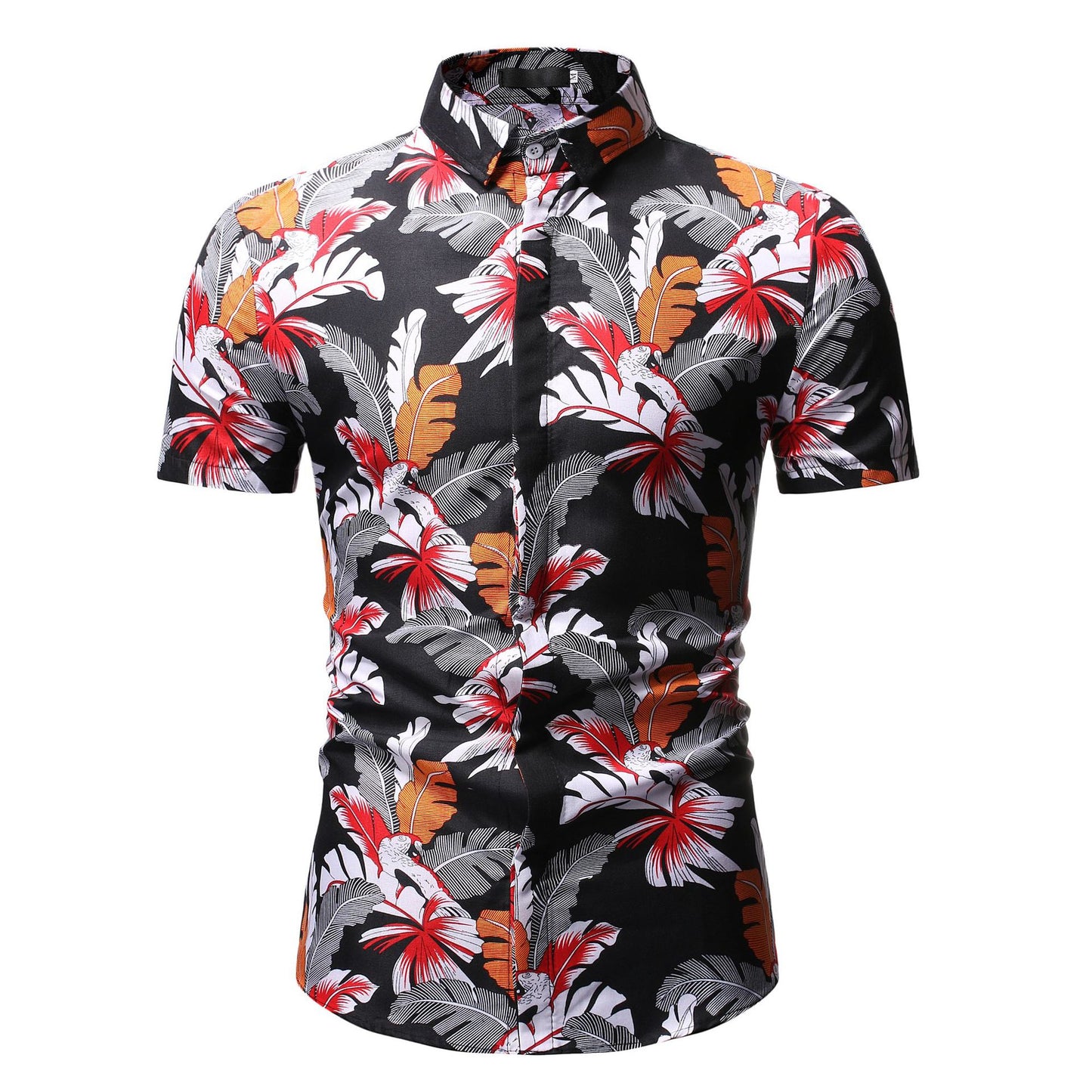 Men's Prints Lapels Short Sleeves Shirts