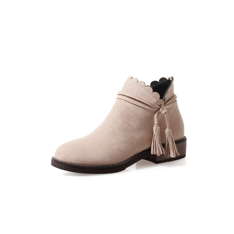 Women Zip Suede Short Boots Shoes Woman