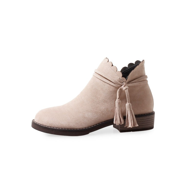 Women Zip Suede Short Boots Shoes Woman