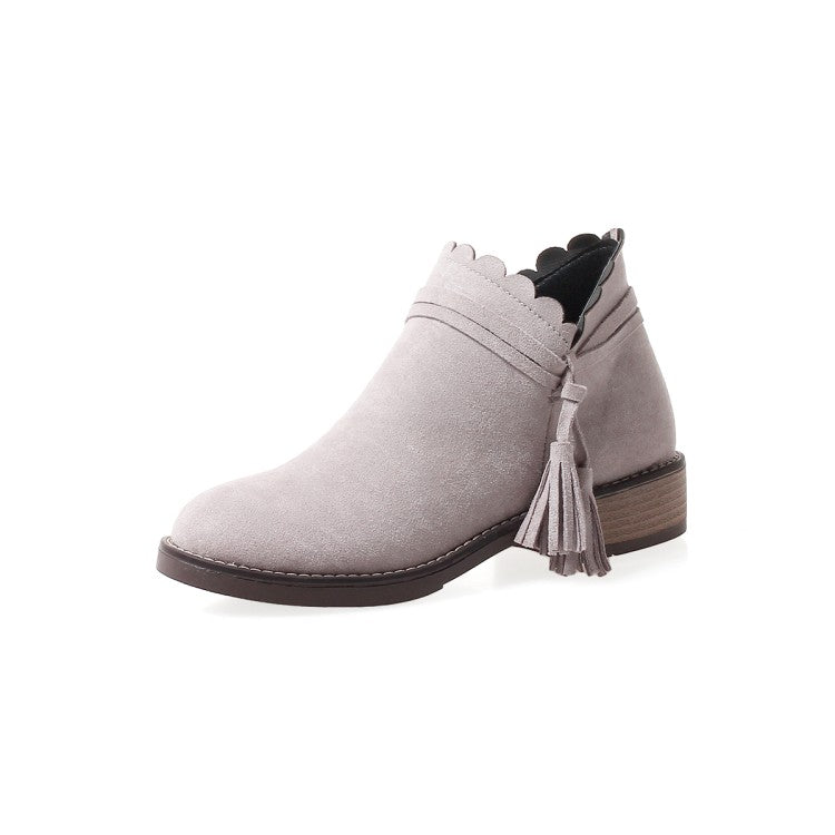 Women Zip Suede Short Boots Shoes Woman