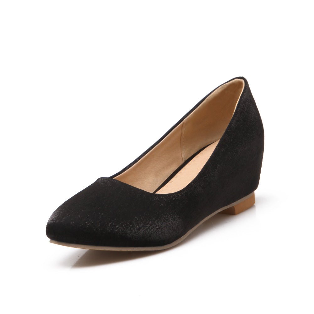 Women Suede Wedge Heel Pumps