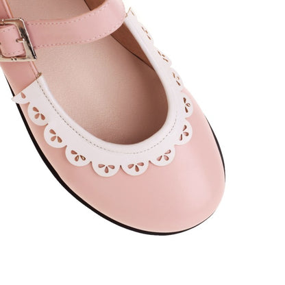 Women Platform Flats Mary Jane Shoes