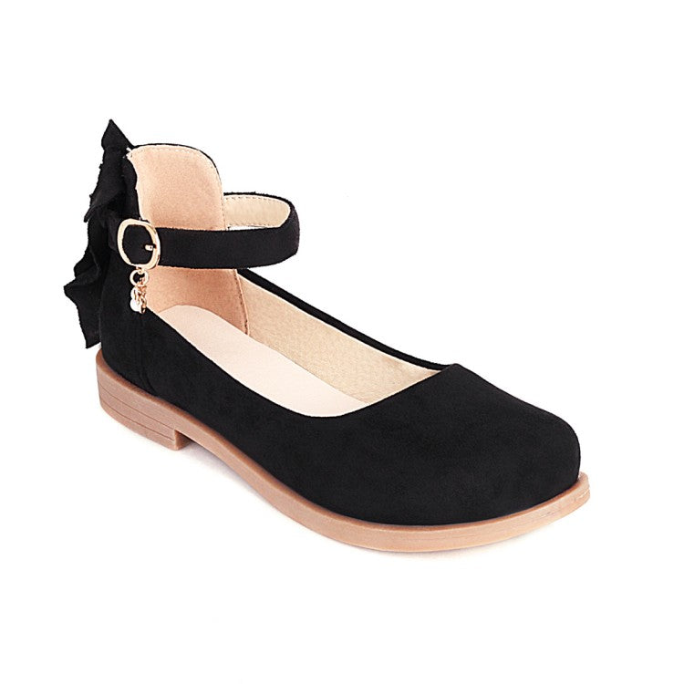 Women Back Bowtie Flats Mary Jane Shoes