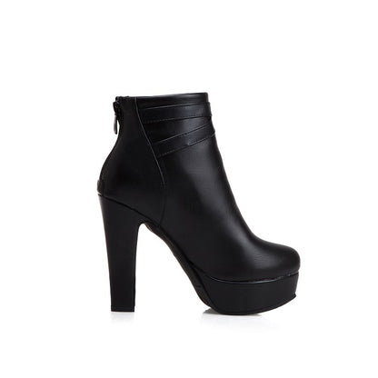 Women High Heel Platform Short Boots