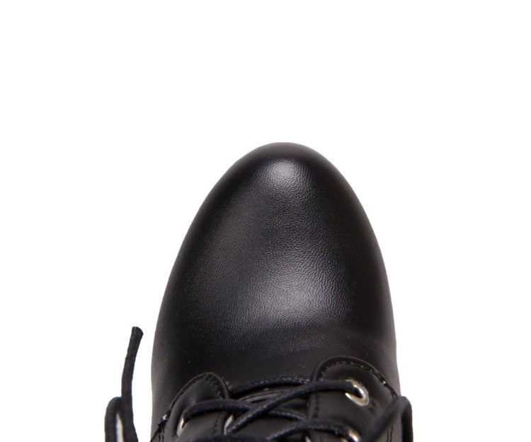 Women Rivets Platform High Heel Short Boots
