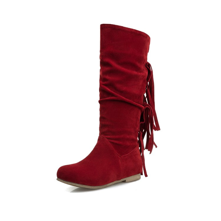 Tassel Mid Calf Boots for Ladies