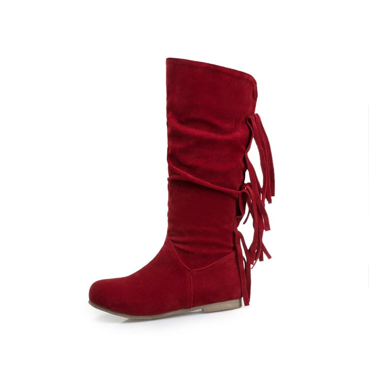 Tassel Mid Calf Boots for Ladies