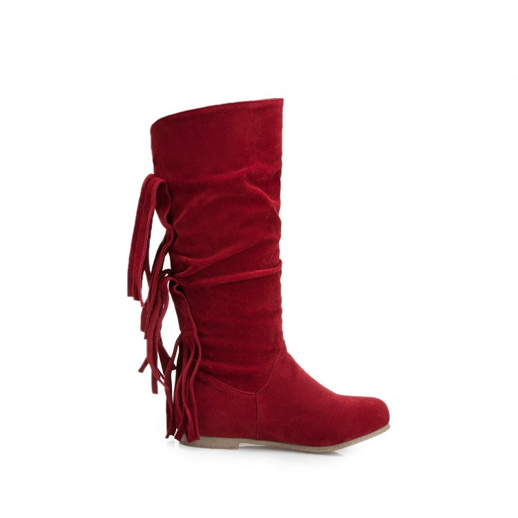 Tassel Mid Calf Boots for Ladies