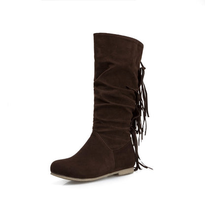 Tassel Mid Calf Boots for Ladies