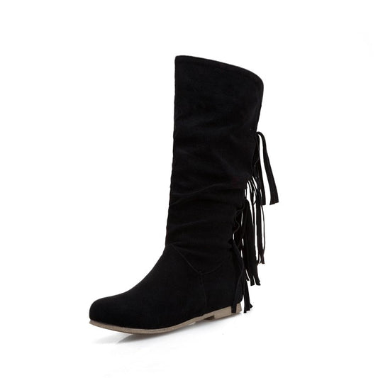 Tassel Mid Calf Boots for Women