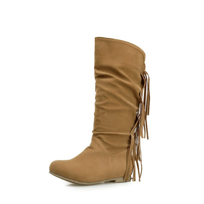 Tassel Mid Calf Boots for Ladies