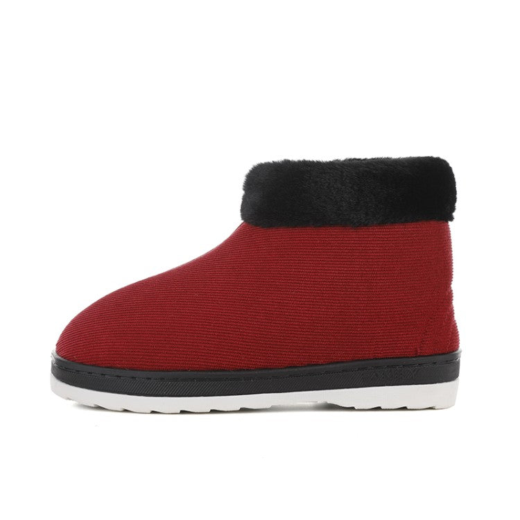 Women Winter Zipper Short Snow Boots