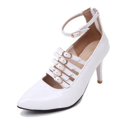 Women Pointed Toe Buckle High Heel Stiletto Pumps