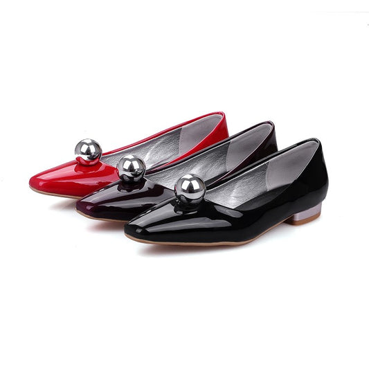 Women Square Toe Chunky Heel Pumps