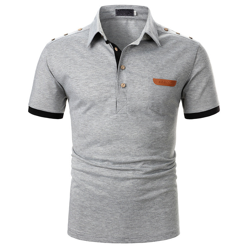 Men's Short Sleeve Solid Color Casual Shirts