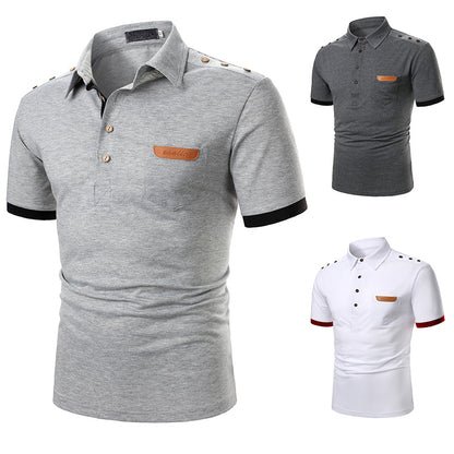 Men's Short Sleeve Solid Color Casual Shirts