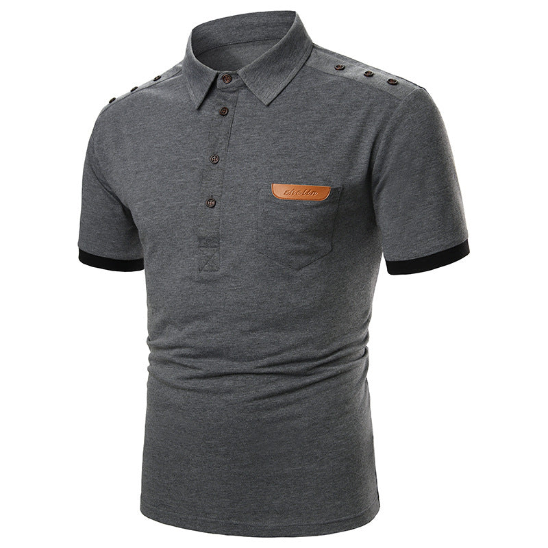 Men's Short Sleeve Solid Color Casual Shirts