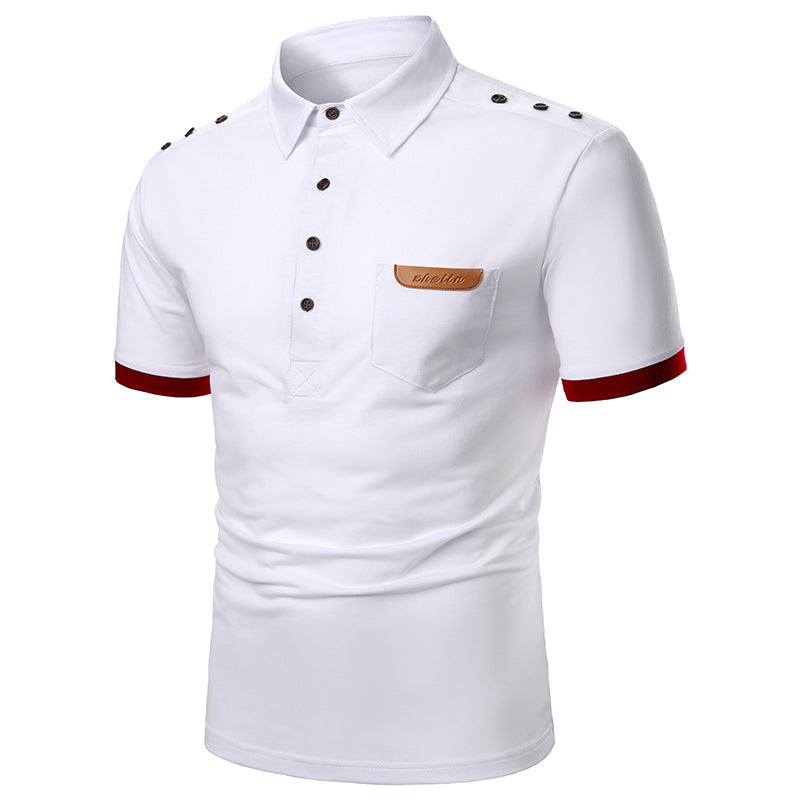 Men's Short Sleeve Solid Color Casual Shirts