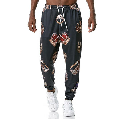 Men's 3D Royal Style Retro Printing Casual Sports Jogger Pants