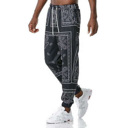 Men's 3D Retro Printing Casual Sports Jogger Pants