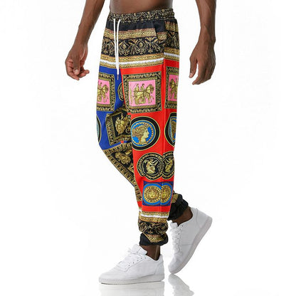 Men's 3D Royal Style Retro Printing Casual Sports Jogger Pants