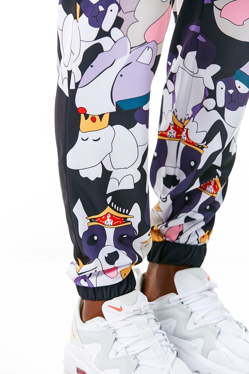 Men's 3D Cartoon Doggy Graffiti Printing Casual Sports Jogger Pants