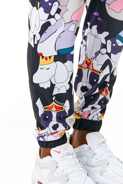 Men's 3D Cartoon Doggy Graffiti Printing Casual Sports Jogger Pants