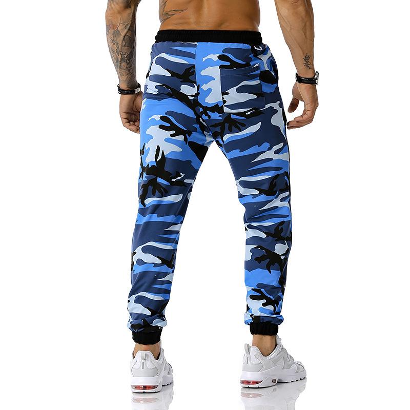 Men's Split Joint Camouflage Out Door Sports Workout Football Training Jogger Pants