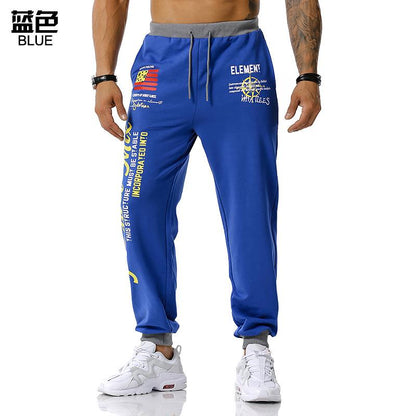 Men's National Flag Printing Out Door Sports Workout Football Training Jogger Pants