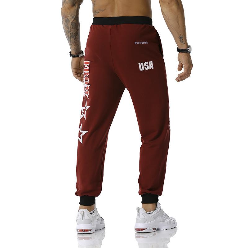 Men's USAPrinting Out Door Sports Workout Football Training Jogger Pants
