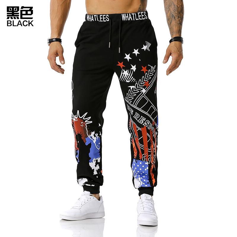 Men's The Statue Of Liberty Printing Out Door Sports Workout Football Training Jogger Pants