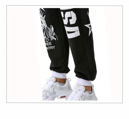 Men's USAPrinting Out Door Sports Workout Football Training Jogger Pants