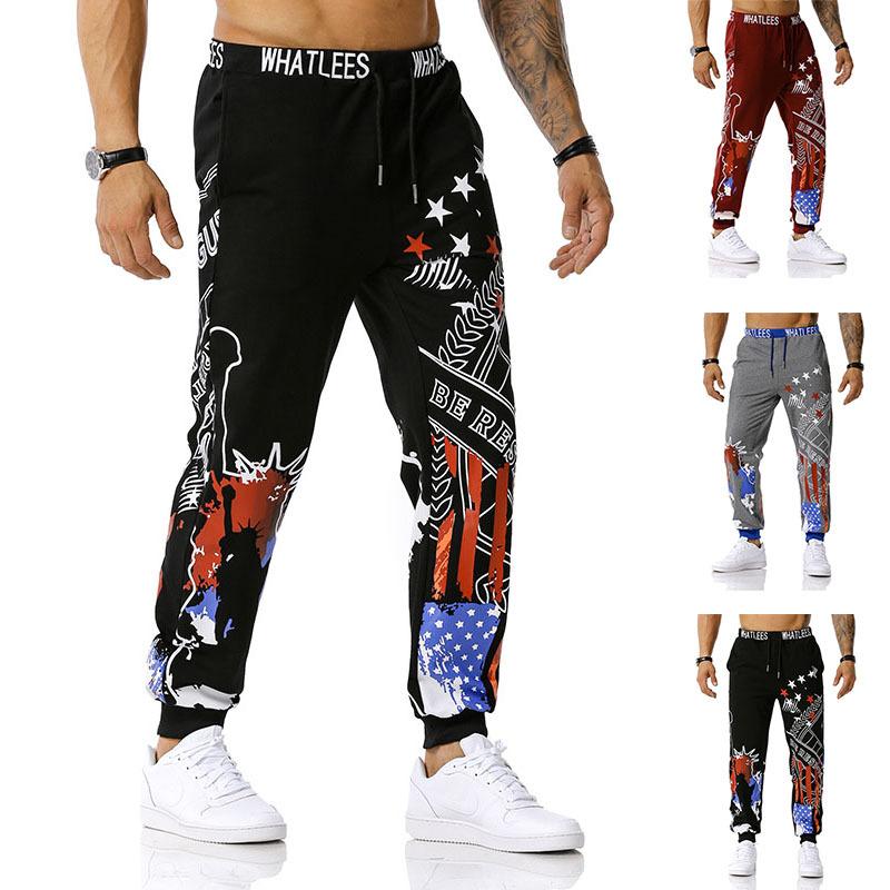 Men's The Statue Of Liberty Printing Out Door Sports Workout Football Training Jogger Pants