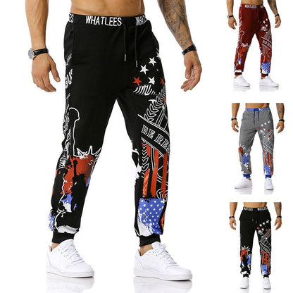 Men's The Statue Of Liberty Printing Out Door Sports Workout Football Training Jogger Pants