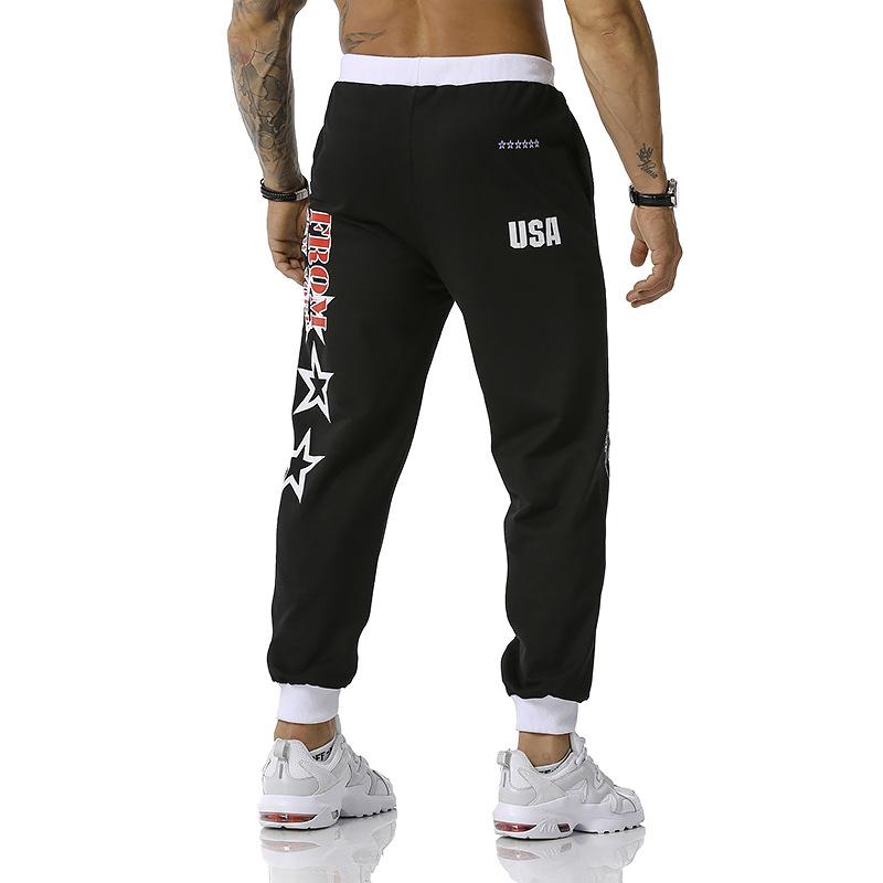 Men's USAPrinting Out Door Sports Workout Football Training Jogger Pants
