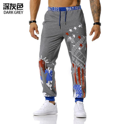 Men's The Statue Of Liberty Printing Out Door Sports Workout Football Training Jogger Pants