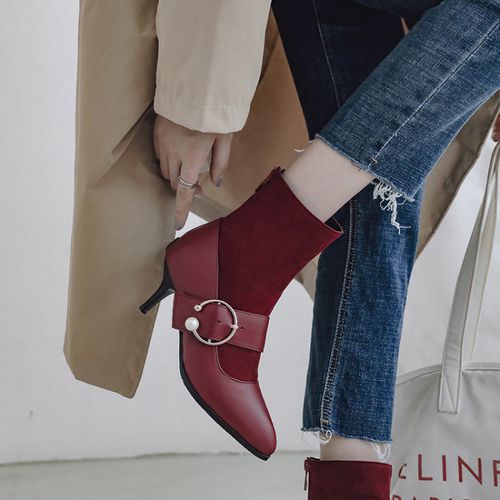 Women High Heels Stiletto Short Boots