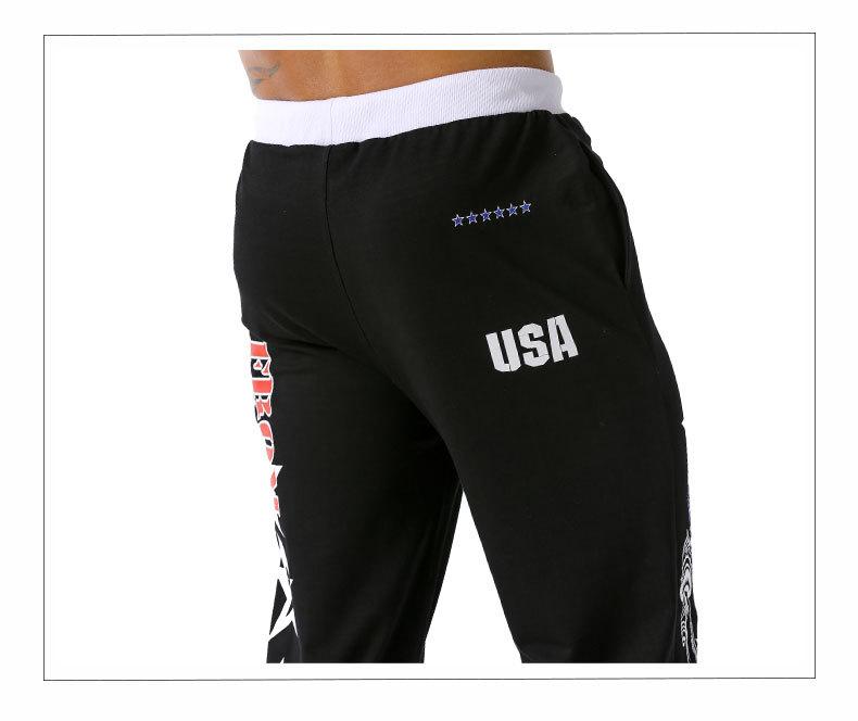 Men's USAPrinting Out Door Sports Workout Football Training Jogger Pants