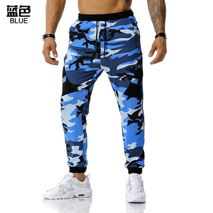 Men's Split Joint Camouflage Out Door Sports Workout Football Training Jogger Pants