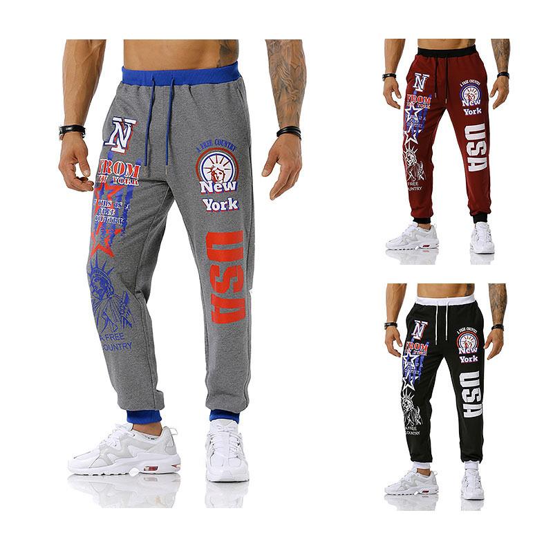 Men's USAPrinting Out Door Sports Workout Football Training Jogger Pants