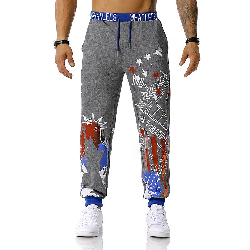 Men's The Statue Of Liberty Printing Out Door Sports Workout Football Training Jogger Pants