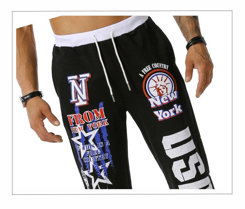 Men's USAPrinting Out Door Sports Workout Football Training Jogger Pants